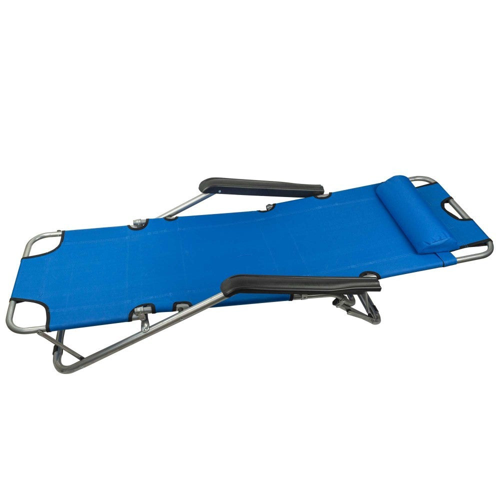 320389 Transat 2 en 1 inclinable et pliable Onshore textilène et métal