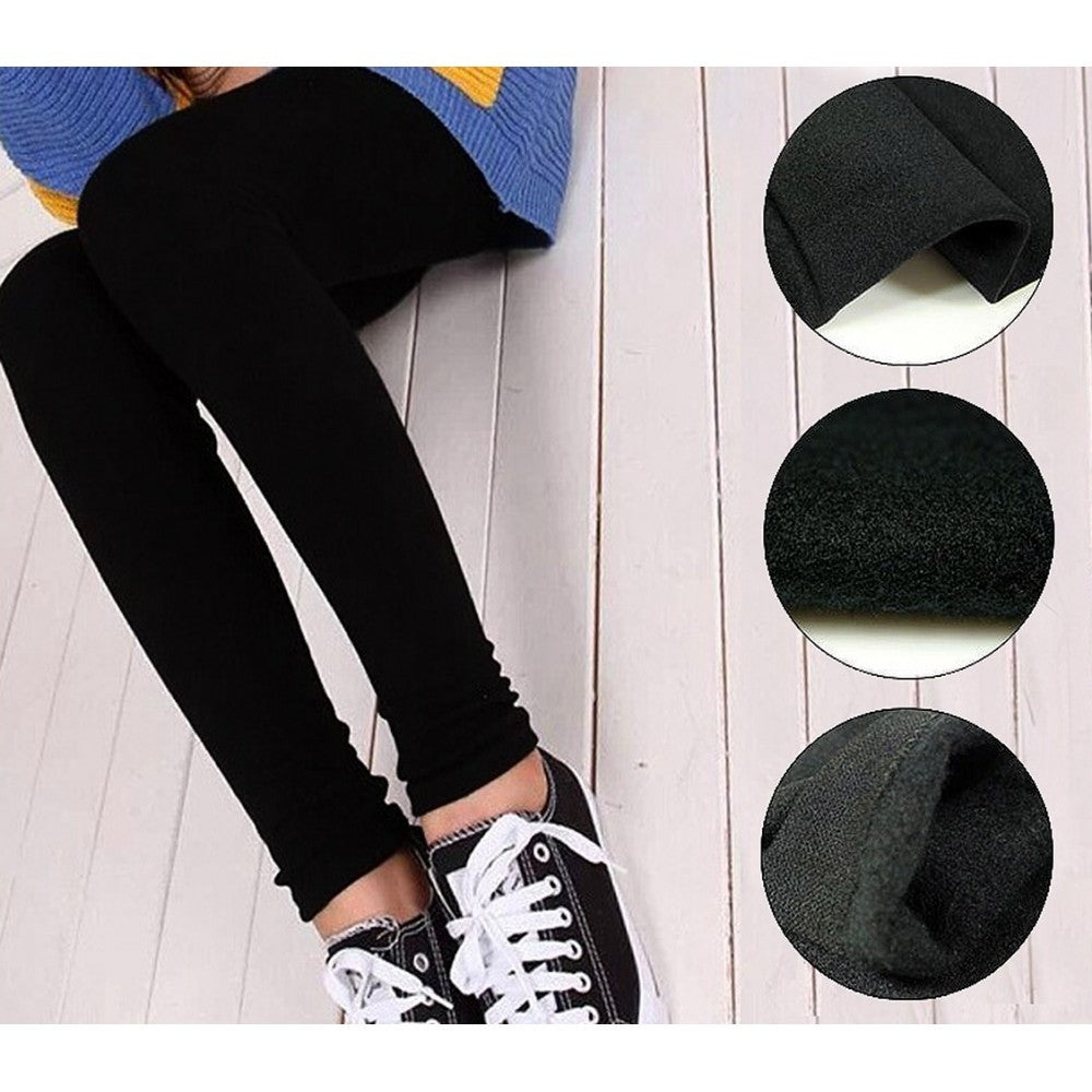 Pack 5 leggings effet thermique avec doublure polaire NEPTUNE 3 noir 2 bleu