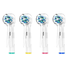Pack 4 Capuchons têtes de brosses à dents électriques en plastique type OralB
