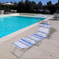483787 Transat réglable OCEAN Onshore 3 positions en métal avec parasol