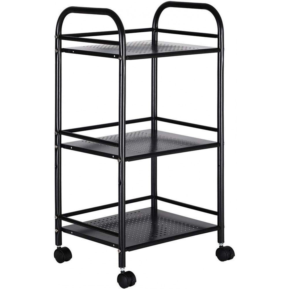 Desserte 3 niveaux multifonction pour objets 4 roues 40 x 35 x 75 cm