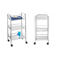 Desserte 3 niveaux multifonction pour objets 4 roues 40 x 35 x 75 cm