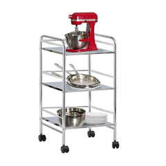 Desserte 3 niveaux multifonction pour objets 4 roues 40 x 35 x 75 cm