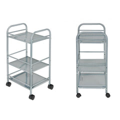 Desserte 3 niveaux multifonction pour objets 4 roues 40 x 35 x 75 cm