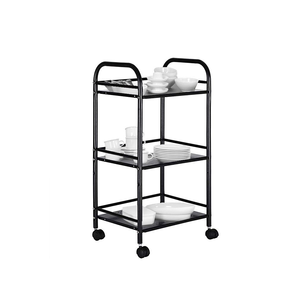 Desserte 3 niveaux multifonction pour objets 4 roues 40 x 35 x 75 cm