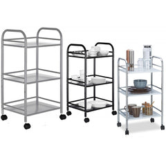 Desserte 3 niveaux multifonction pour objets 4 roues 40 x 35 x 75 cm