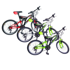 Vélo 24 "ROCKIN BIAMMORTIZZAT 2 freins et 12 vitesse shimano Vel BKT BTB24