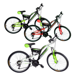vélo 26" ROCKIN BIAMMORTIZZAT 2 freins et 12 vitesses shimano  BKT BTB26