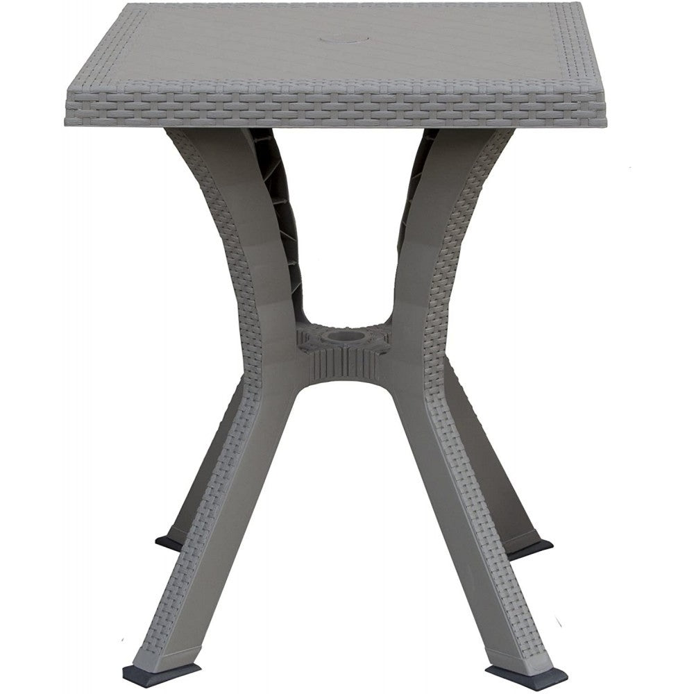 Table Rigoletto en résine de rotin gaufré KROPLAST pour extérieur 60x60xh70cm