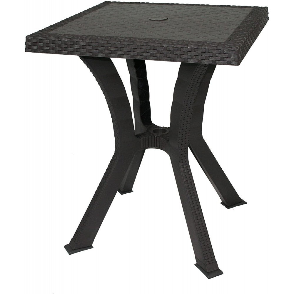 Table Rigoletto en résine de rotin gaufré KROPLAST pour extérieur 60x60xh70cm