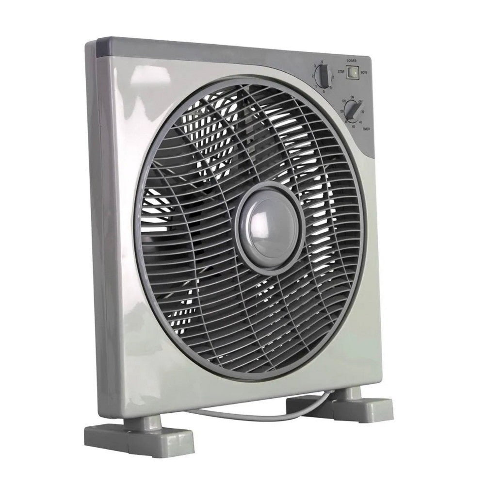 Ventilateur carré à pales FELICIA box fun 30cm 3 vitesses, minuterie 45w