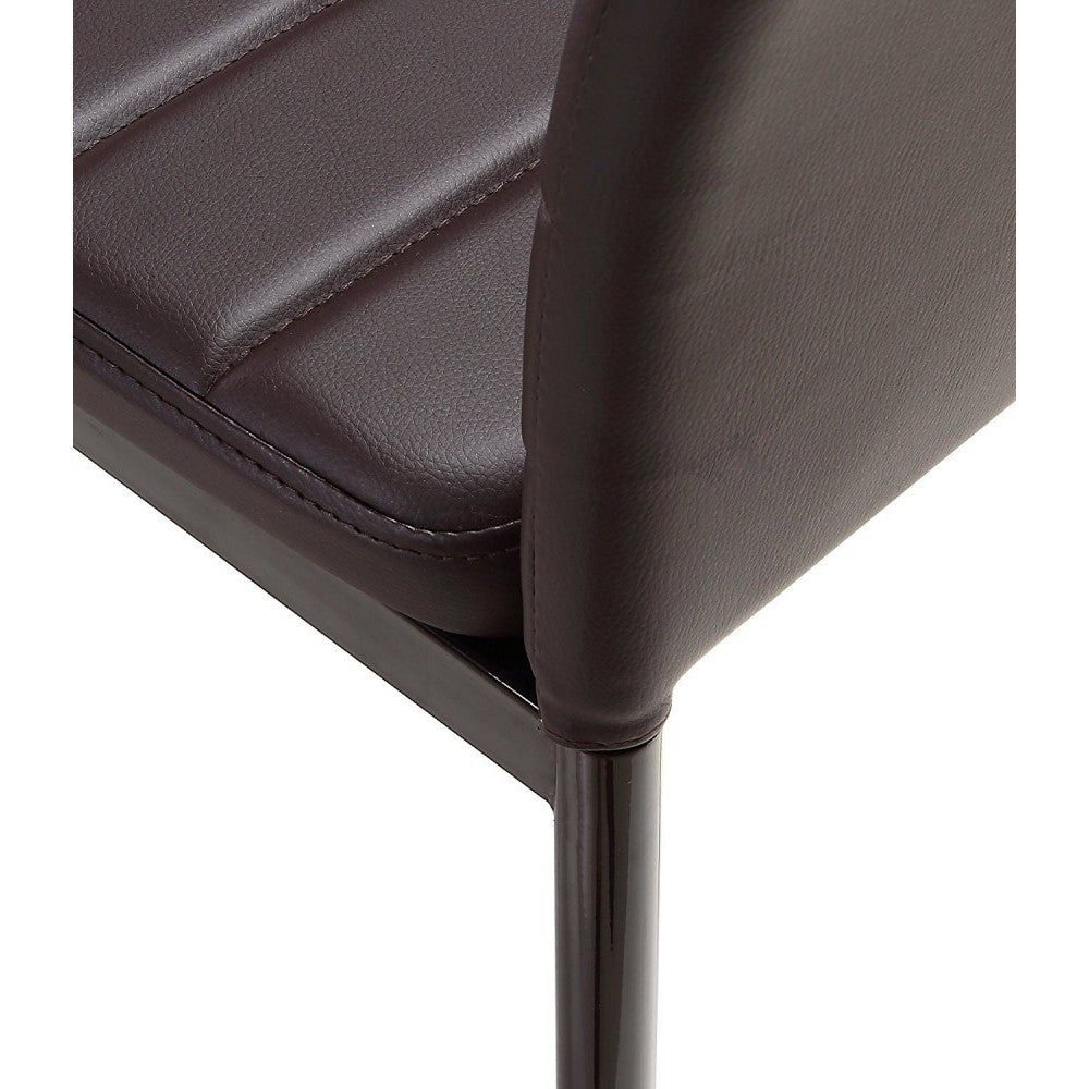6 chaises design moderne PENNY Assise rembourrée en cuir écologique 41x45x98,5cm