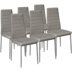 6 chaises design moderne PENNY Assise rembourrée en cuir écologique 41x45x98,5cm