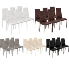 6 chaises design moderne PENNY Assise rembourrée en cuir écologique 41x45x98,5cm