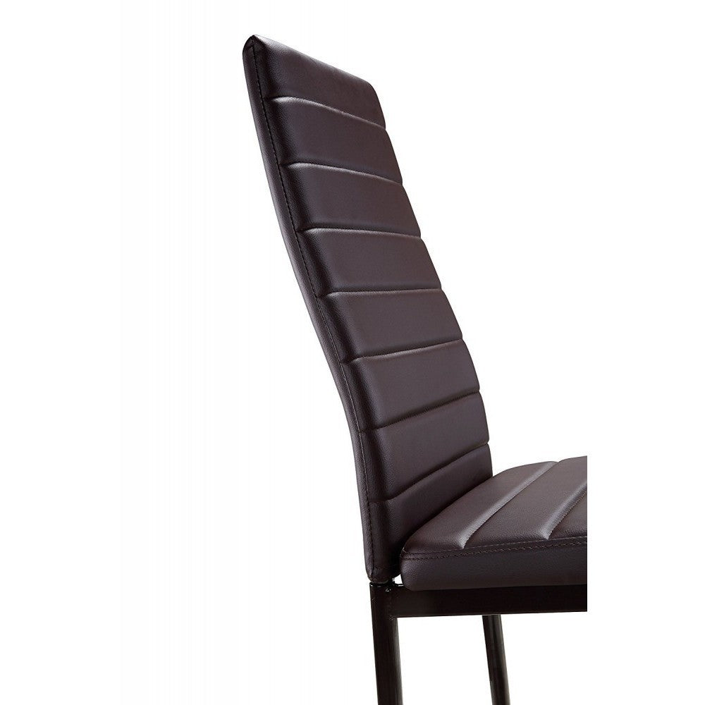 4 chaises design moderne PENNY Assise rembourrée en cuir écologique 41x45x98,5cm