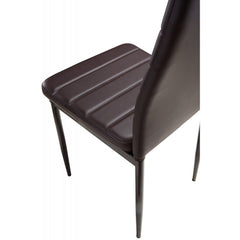 4 chaises design moderne PENNY Assise rembourrée en cuir écologique 41x45x98,5cm