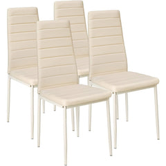 4 chaises design moderne PENNY Assise rembourrée en cuir écologique 41x45x98,5cm