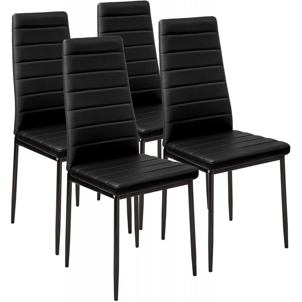 4 chaises design moderne PENNY Assise rembourrée en cuir écologique 41x45x98,5cm