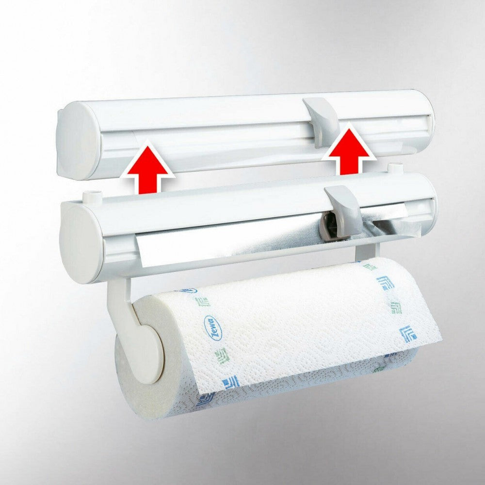 592019 Distributeur de film et papier cuisine 3 en 1 BLANC 38x20,5x8,5 cm