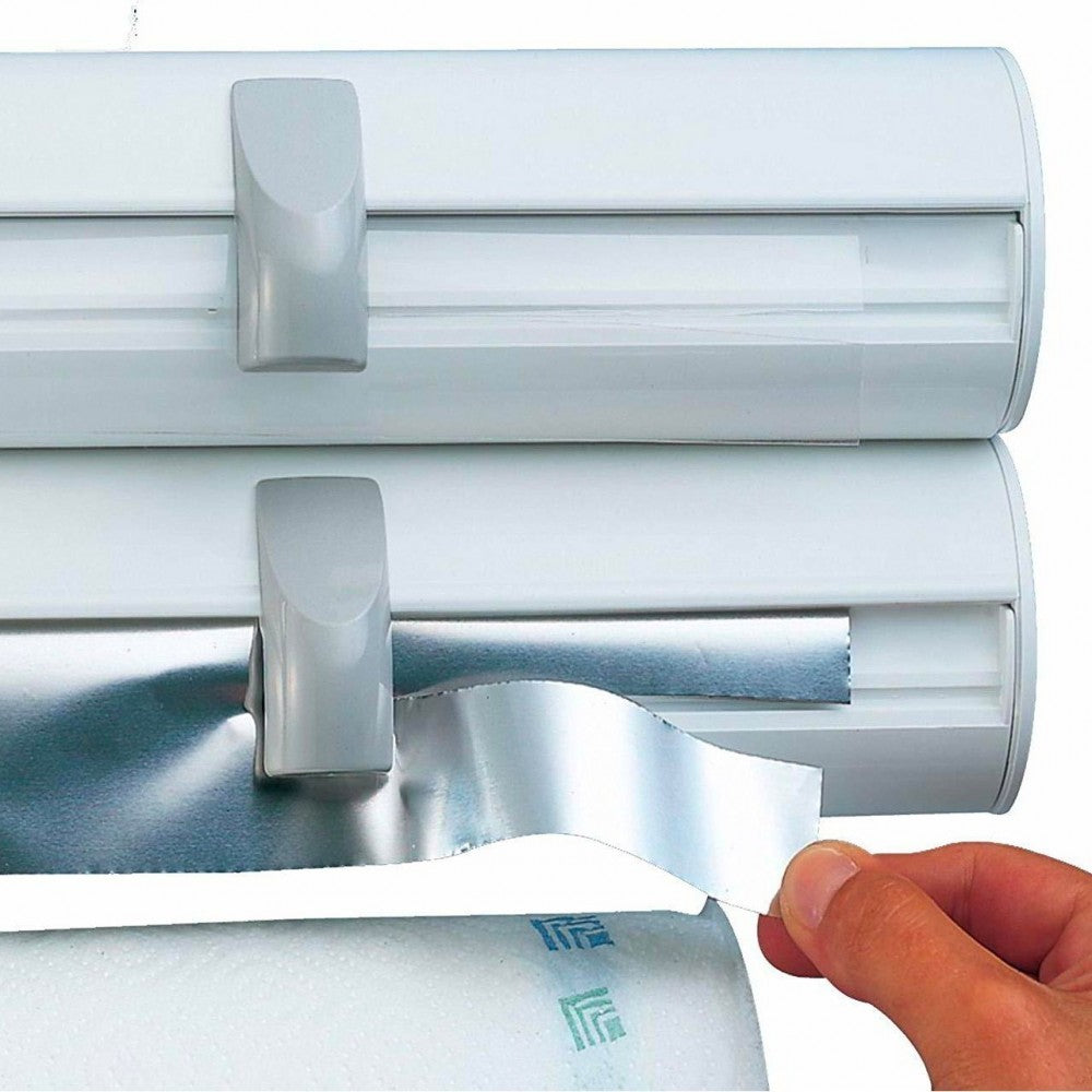 592019 Distributeur de film et papier cuisine 3 en 1 BLANC 38x20,5x8,5 cm
