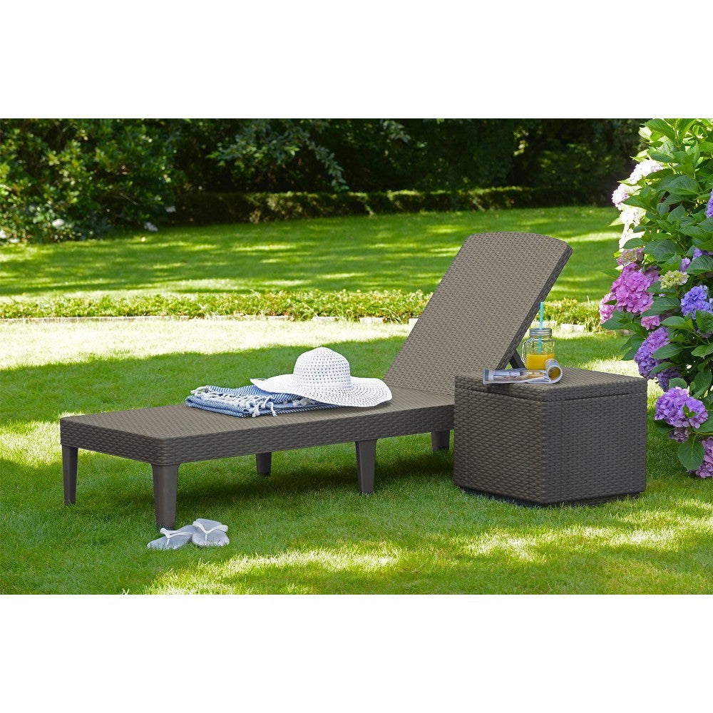 Transat en résine CAPIPUCCINO JAIPUR 187x58 h29 cm Mobilier de jardin
