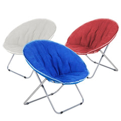 350001 Chaise pliante ronde pour extérieur 80x35x80cm en tissu amovible
