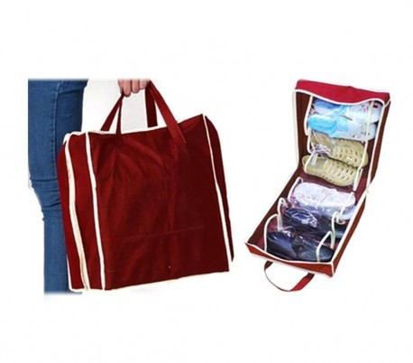 Valise de voyage portable pour 6 paires de chaussures