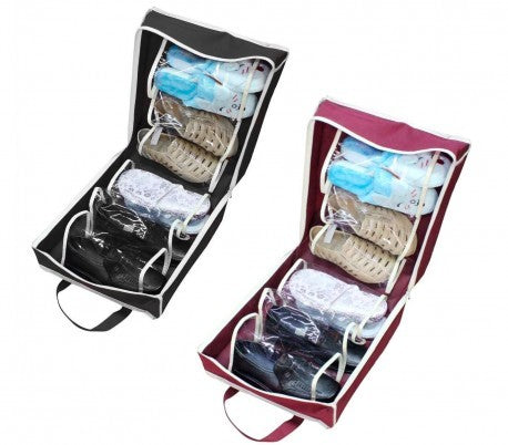 Valise de voyage portable pour 6 paires de chaussures