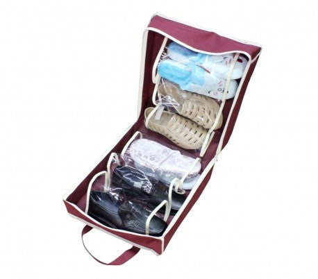 Valise de voyage portable pour 6 paires de chaussures