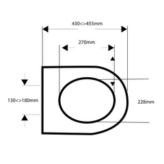 088561 Siège universel pour toilette MDF WHITE 43x37 cm WC