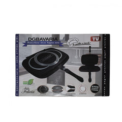 256004  Poêle à induction double gril DGBAVARIA antiadhésive NOIR 32 cm