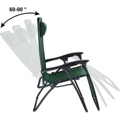 Chaise pliante inclinable EVERTOP GRAVITÀ ZERO VERT FONCÉ