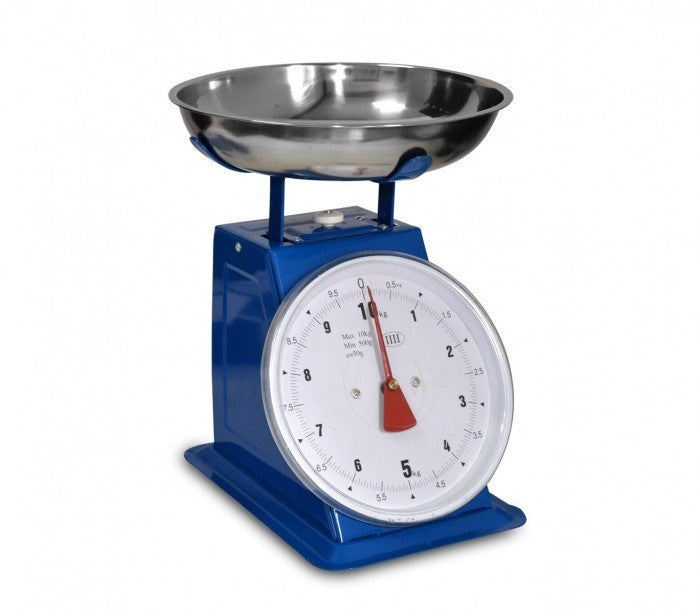 080946 Balance de cuisine analogique jusqu'à 10 kg plateau et corps métallique