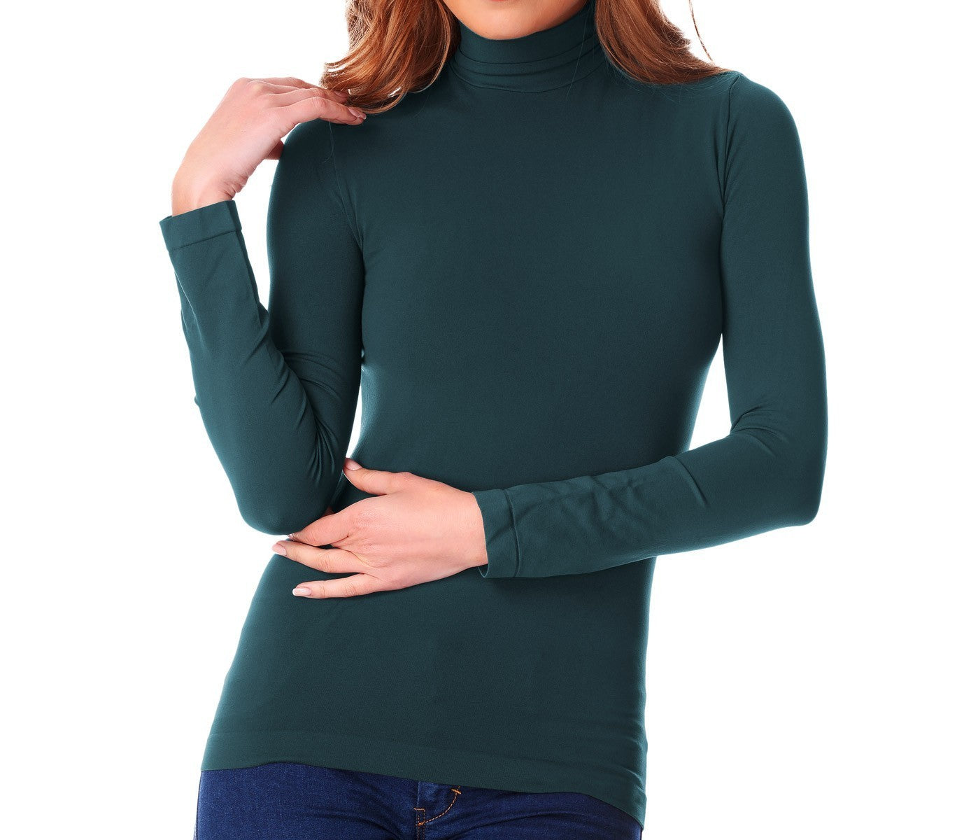 VKA22 Pack 5 mailles col roulé thermiques avec intérieur molletonné ass. Miriam