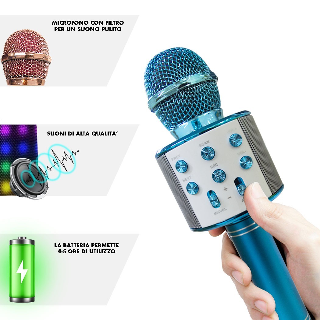 Micro sans fil hifi Speaker 812855 enregistre et écoute vos chansons