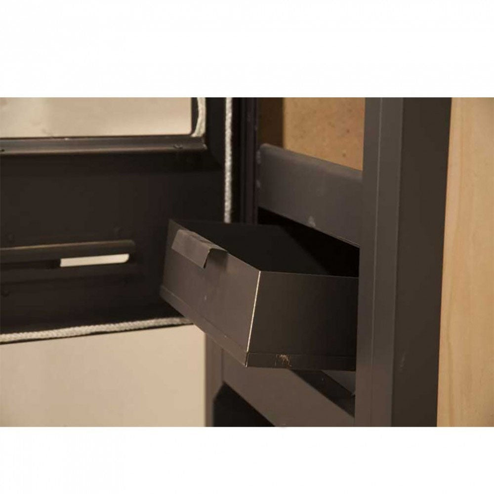 Poêle-cheminée DIPLOMAT LUX avec compartiment porte-bois 10KW 48x45x100hcm 120m3