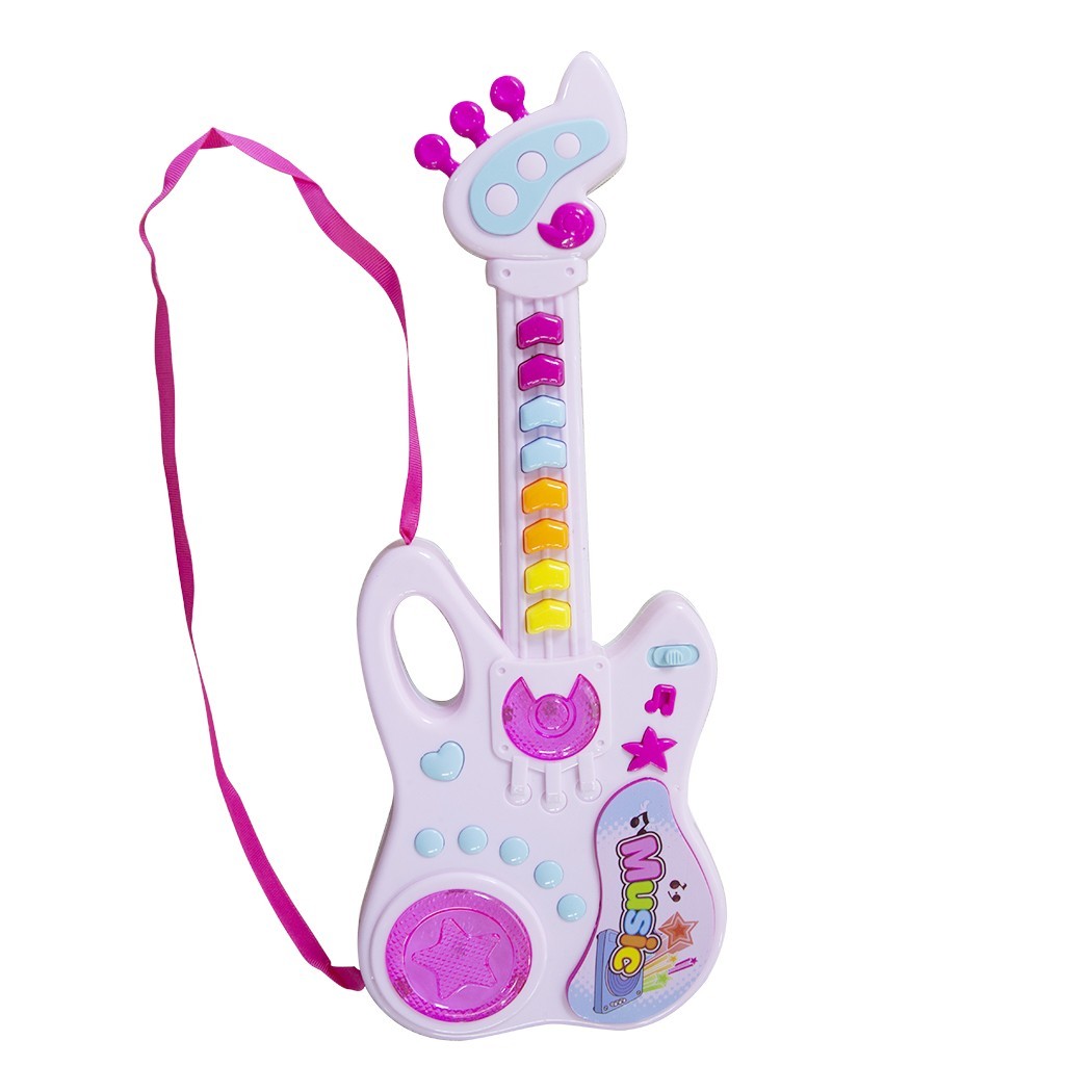 Guitare pour enfants 102268 avec bandoulière mélodies enregistrées et lumières