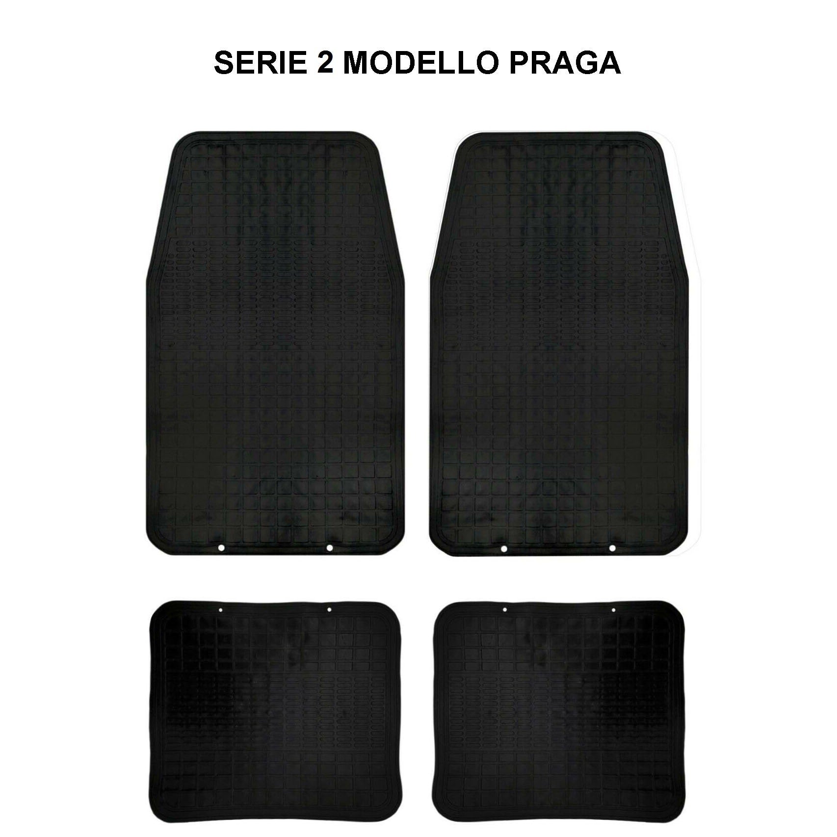 Ensemble Auto PONZA Set 4 Tapis en Caoutchouc et pour Voiture 120x80cm