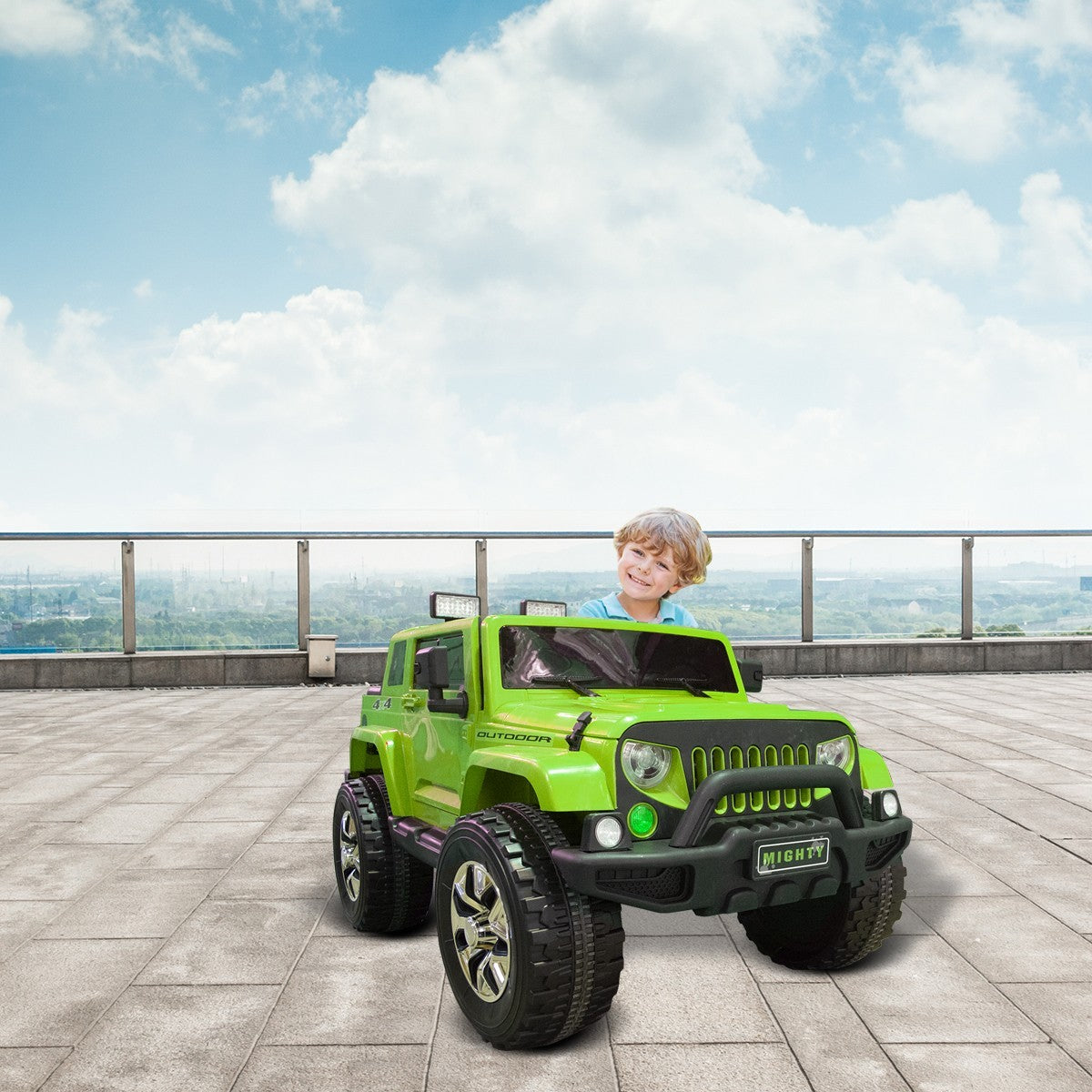 Voiture électrique enfants Jeep 4x4 extérieur 12V MP3 87510 USB télécommande