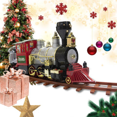Train arbre de Noël batterie 52pièces 258109 lumières sonores surélevée 130x27cm
