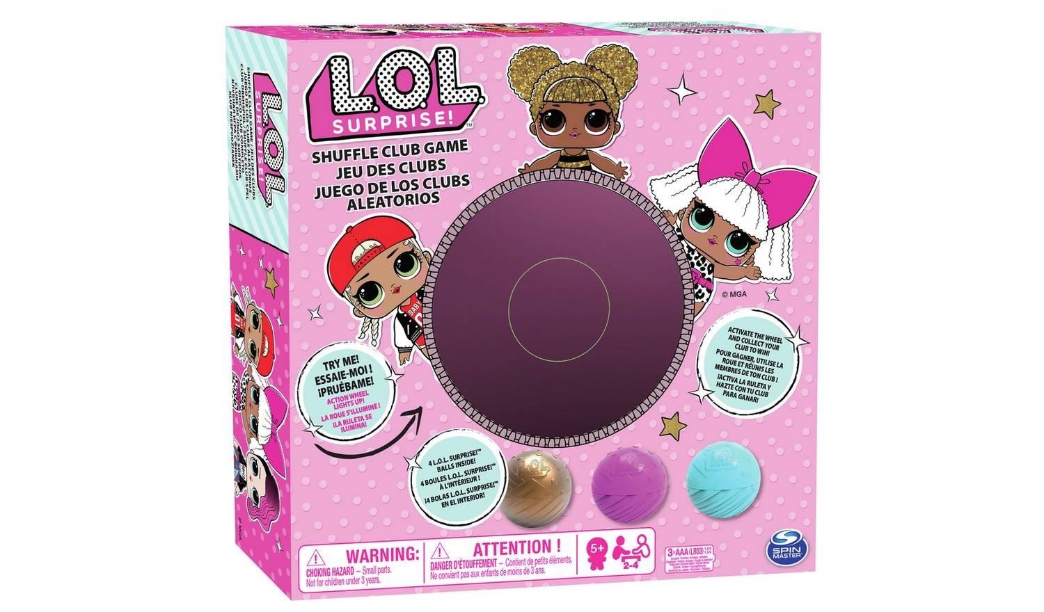 LOL SURPRISE! Jeu de table shuffle 268698 roue électronique max 4 joueurs
