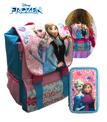 Kit école -sac à dos extensible coordonné avec trousse -3 compartiments WD16170