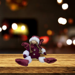 Fée séance rouge de Noël 305097 décoration avec lumière 25x12x8 cm