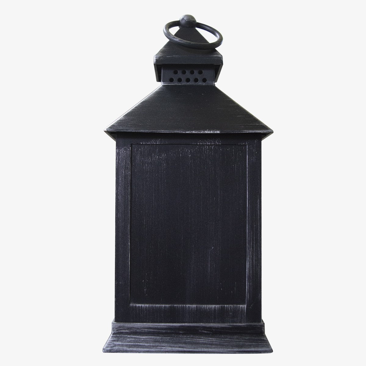 Lanterne avec feu faux led 11x10x25h cm 944666 couleur argent antique