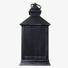 Lanterne avec feu faux led 11x10x25h cm 944666 couleur argent antique