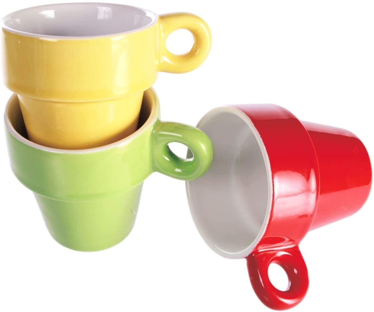 Mini Mug Café 788086 Set de 12 tasses colorées pour le café, avec stand 5x5 cm