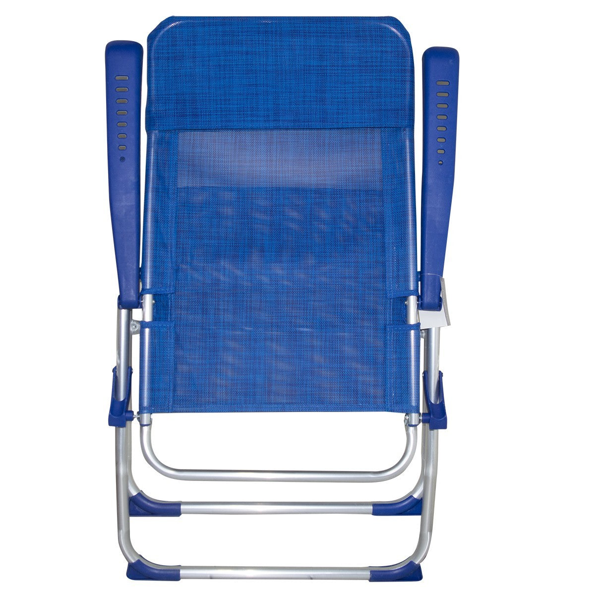 Couple Chaises longues 379530 inclinable 8 positions tube 22mm en aluminium BLEU