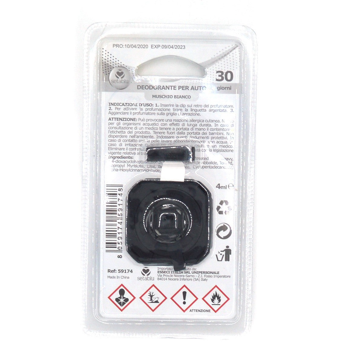 Désodorisant Setablu pour voiture 591748 Mousse blanche élimine odeurs 4ml