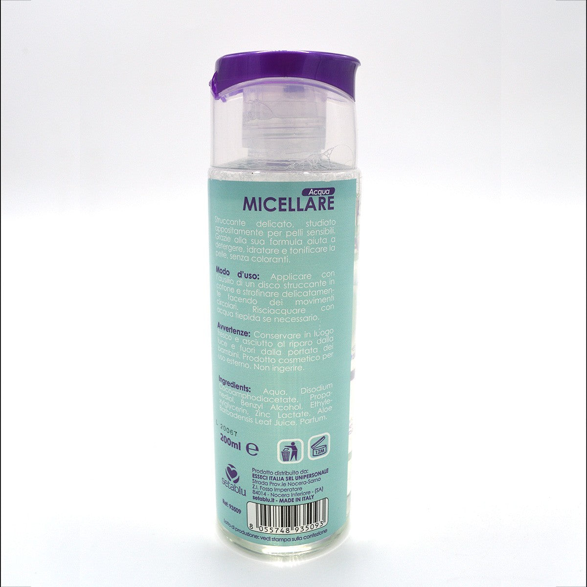 Eau douce Micellaire démaquillant visage yeux lèvres 935093 aucun colorant 200ml