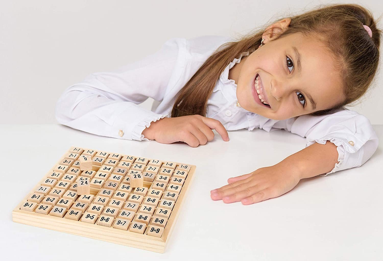 CIGIOKI Apprendre les tables de multiplication 193532 Jeu pour enfants 17x17 cm